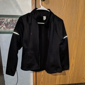 Black jacket with reflectors